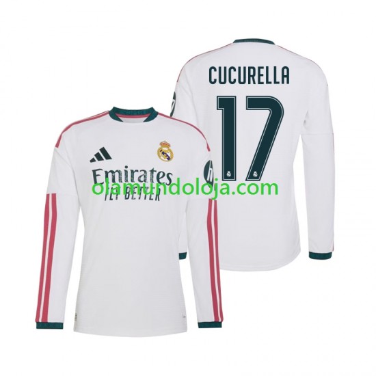 Camisola Real Madrid Marc Cucurella 17 Homem Equipamento Primeiro 2026-2027 Manga Comprida